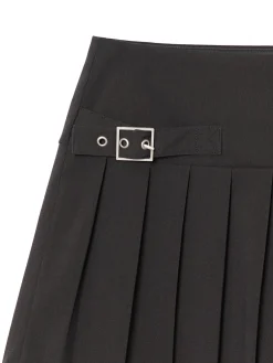 Clearance Cropp Czarna spódnica mini z plisami jasnyszary