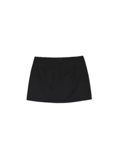 Discount Cropp Czarna spódnica mini z wiskozą czarny
