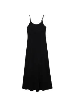 Hot Cropp Czarna sukienka maxi z wiskozy czarny