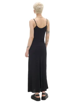 Hot Cropp Czarna sukienka maxi z wiskozy czarny