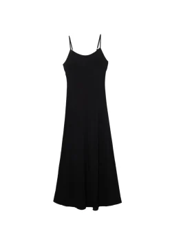 Hot Cropp Czarna sukienka maxi z wiskozy czarny