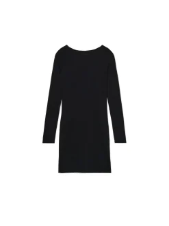 New Cropp Czarna sukienka mini z długimi rękawami czarny