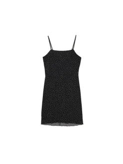 Discount Cropp Czarna sukienka mini z kryształkami czarny