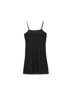 Discount Cropp Czarna sukienka mini z kryształkami czarny