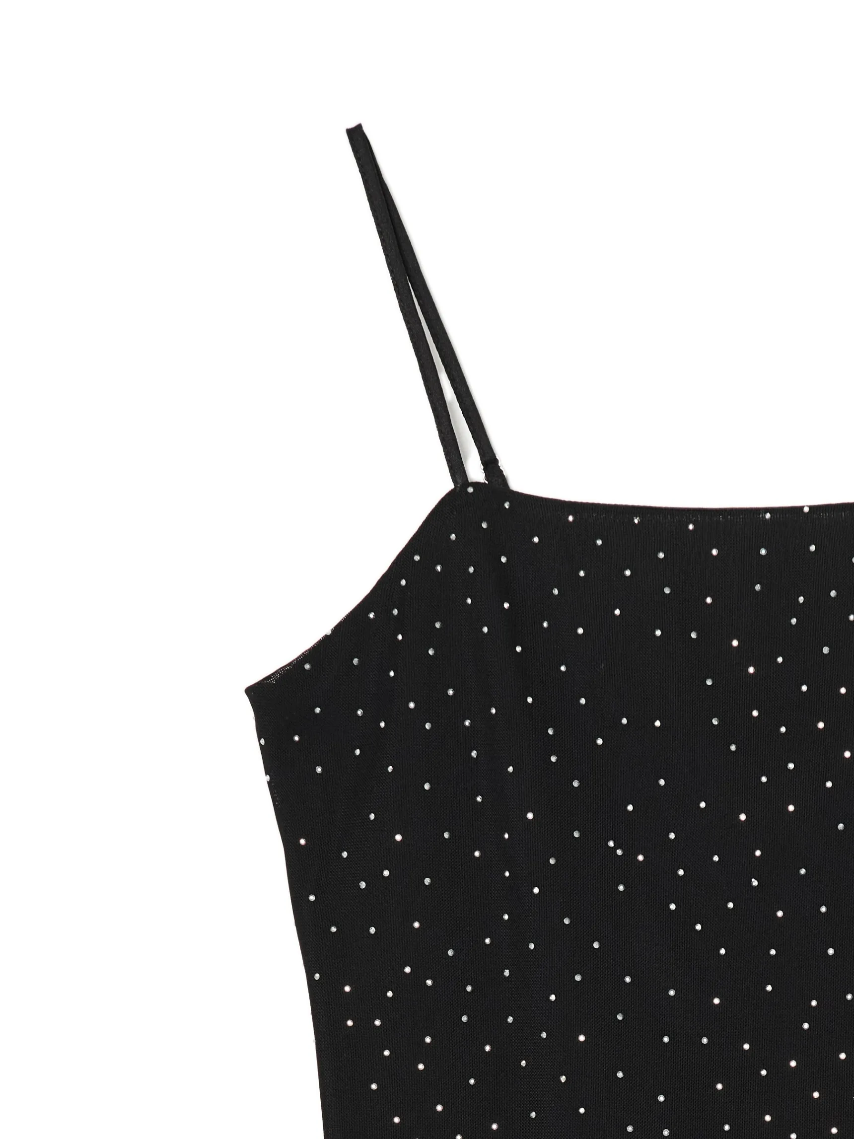 Discount Cropp Czarna sukienka mini z kryształkami czarny