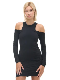 Best Cropp Czarna sukienka mini z wycięciami czarny