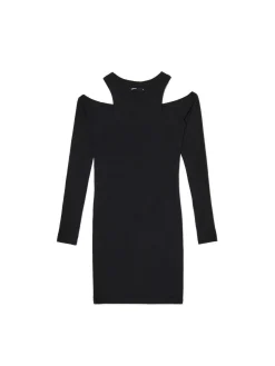 Best Cropp Czarna sukienka mini z wycięciami czarny
