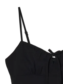 Best Cropp Czarna sukienka z kokardką czarny