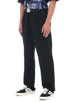Fashion Cropp Czarne bawełniane spodnie loose czarny