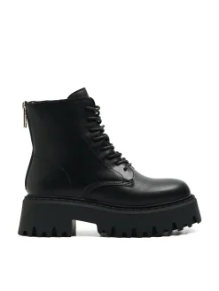 Discount Cropp Czarne botki zapinane na zamek czarny