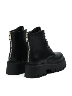 Discount Cropp Czarne botki zapinane na zamek czarny