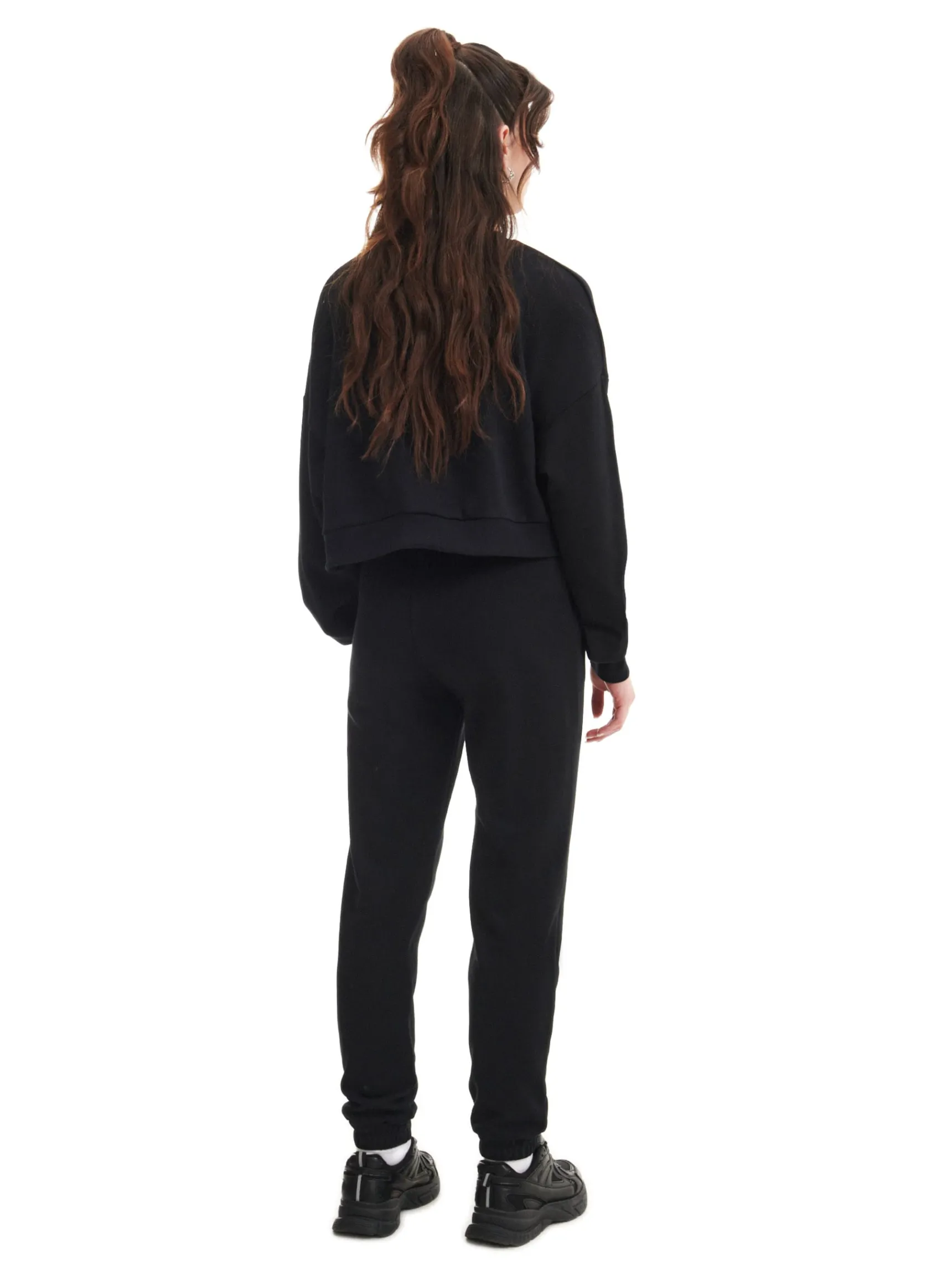 Hot Cropp Czarne dresowe joggery czarny