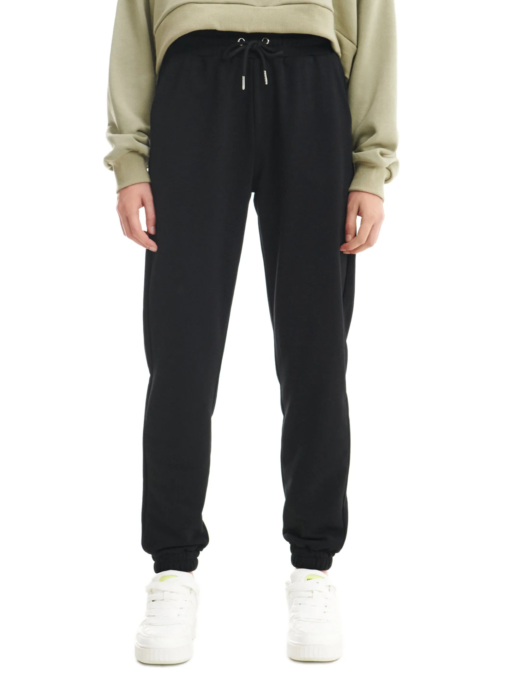 Hot Cropp Czarne dresowe joggery czarny