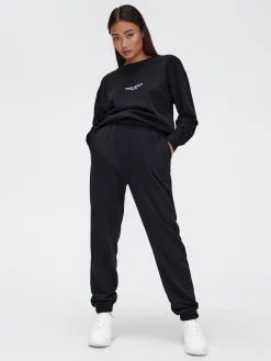 Sale Cropp Czarne dresowe joggery czarny