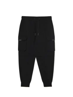 Online Cropp Czarne dresowe joggery z kieszeniami czarny