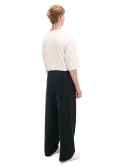 Online Cropp Czarne dresy wide leg czarny