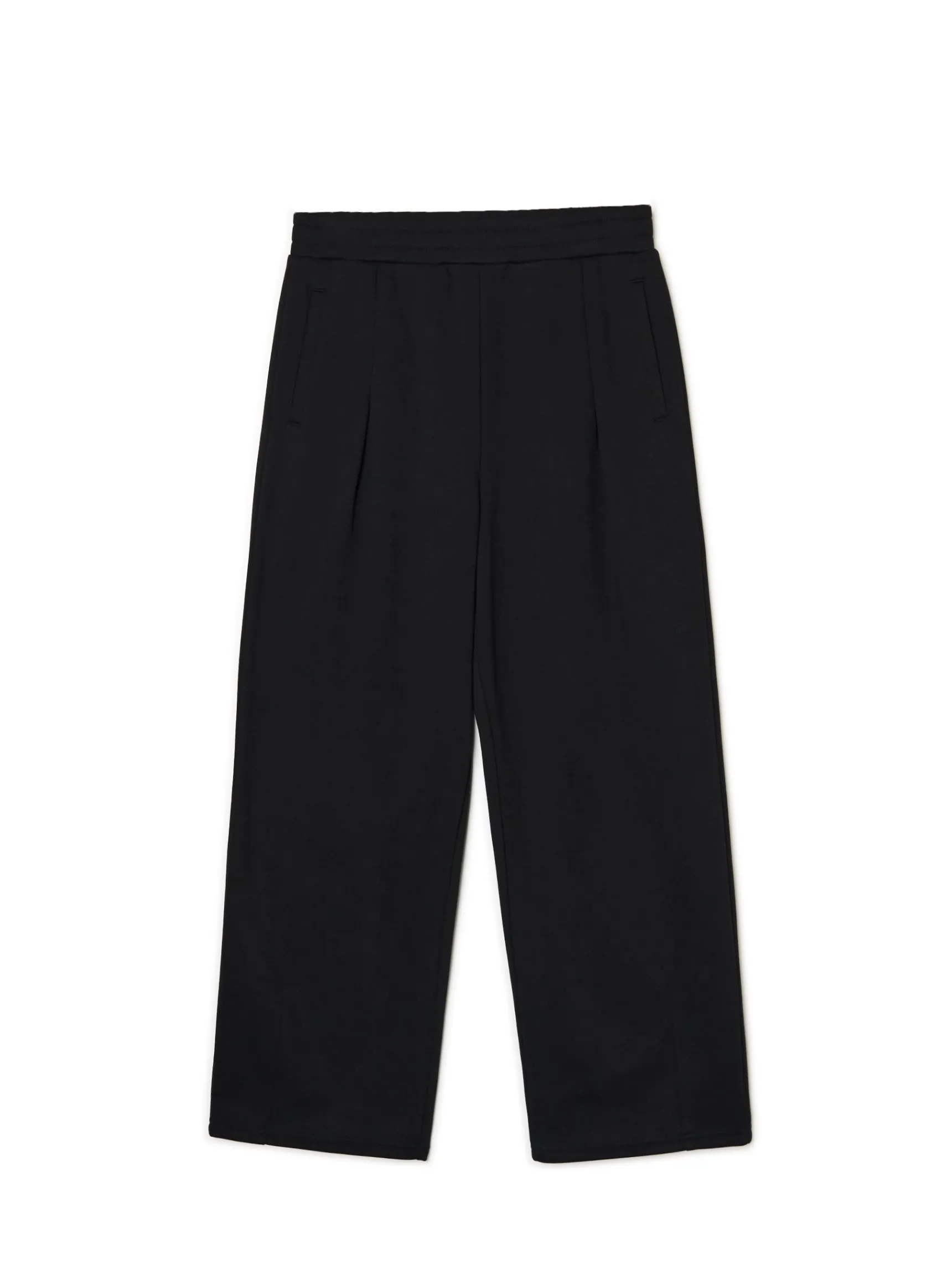 Online Cropp Czarne dresy wide leg czarny