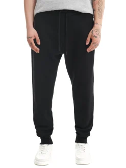 Clearance Cropp Czarne gładkie joggery regular czarny