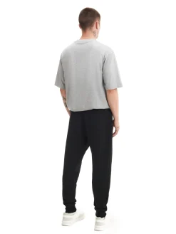 Clearance Cropp Czarne gładkie joggery regular czarny