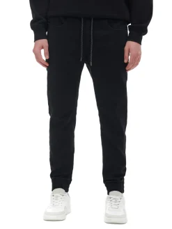 Online Cropp Czarne jeansowe joggery czarny
