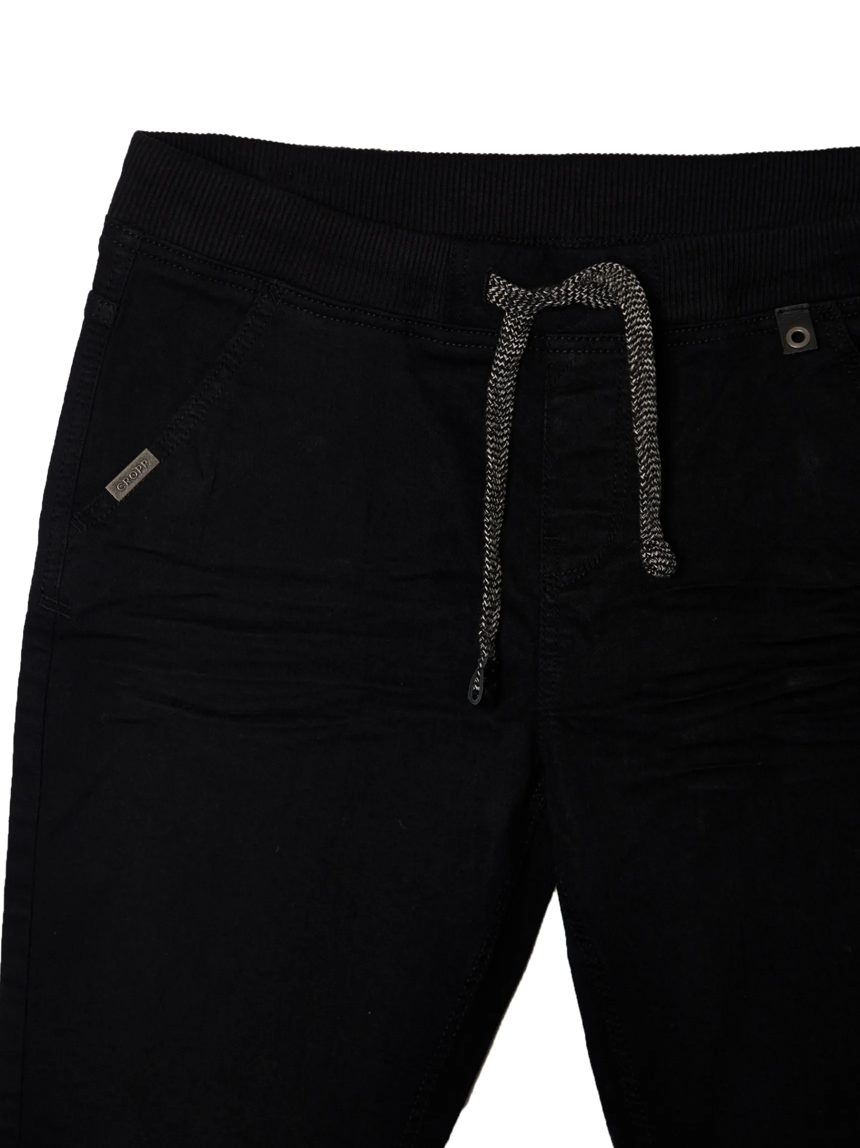 Hot Cropp Czarne jeansowe joggery czarny