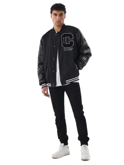 Hot Cropp Czarne jeansowe joggery czarny