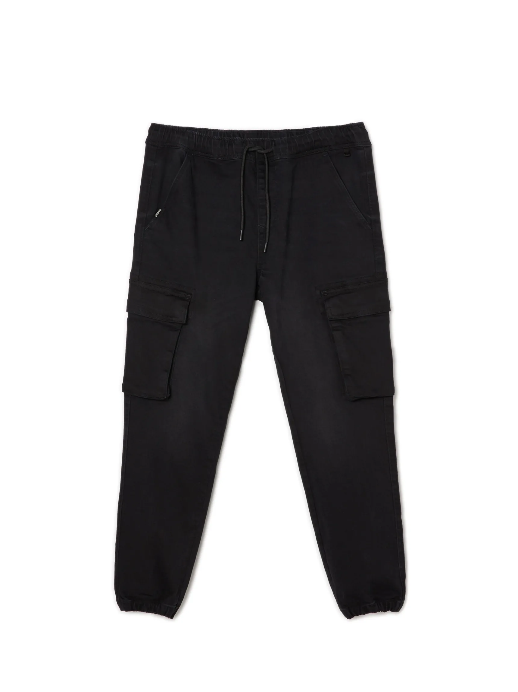 Outlet Cropp Czarne jeansowe joggery czarny