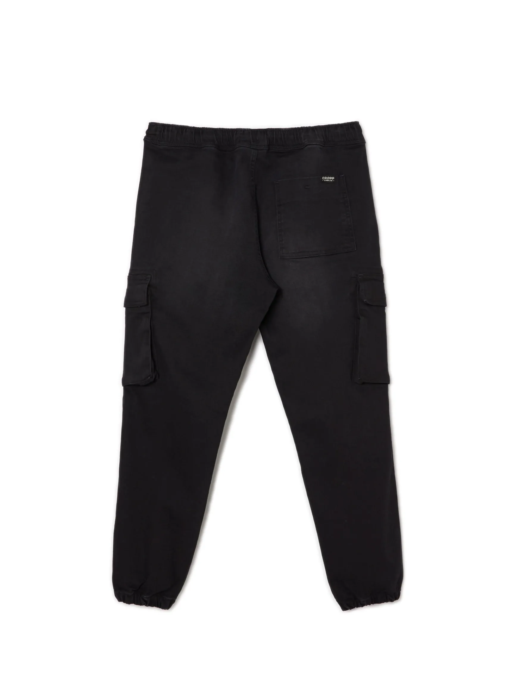 Outlet Cropp Czarne jeansowe joggery czarny