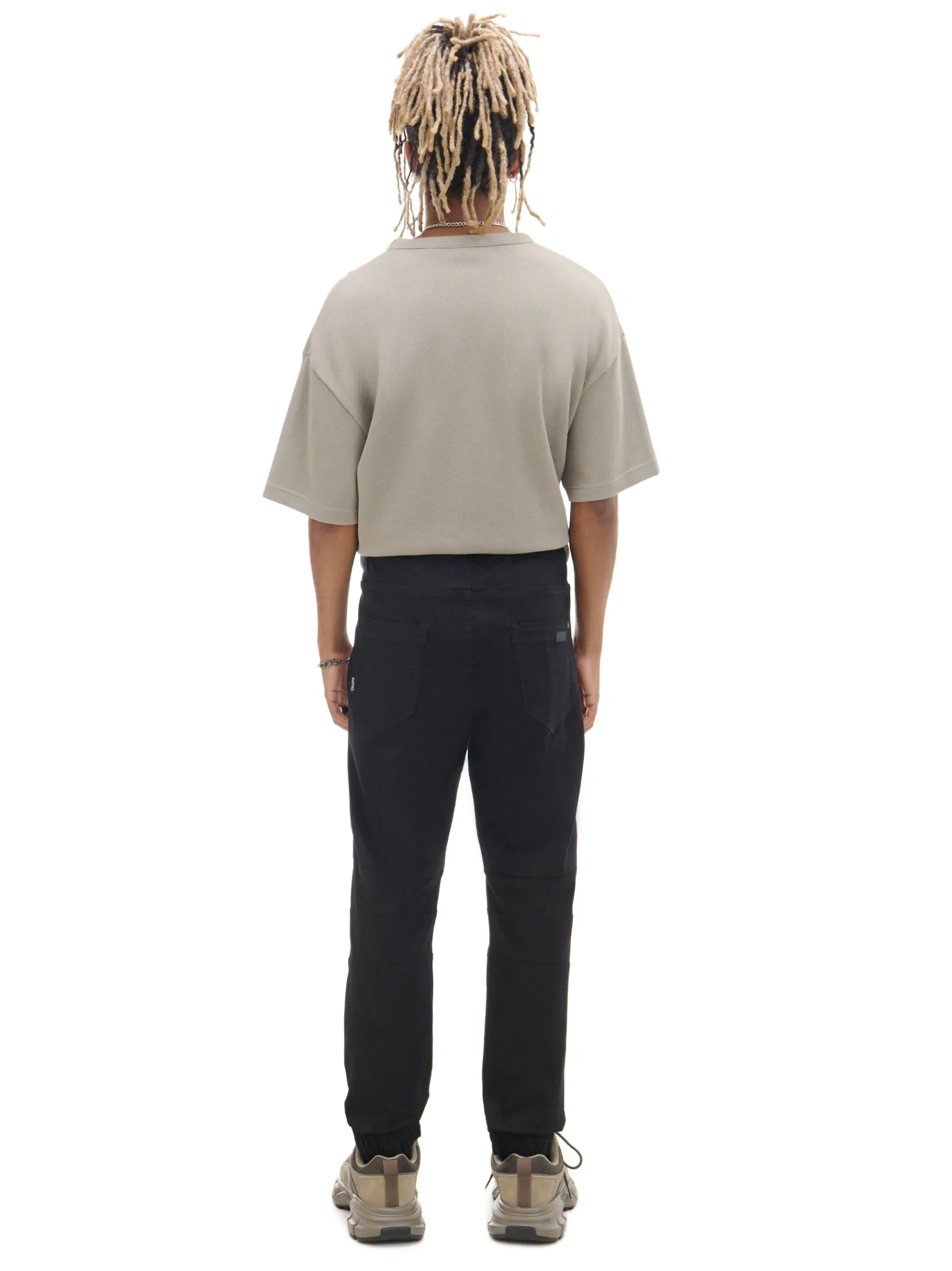 Fashion Cropp Czarne jeansowe joggery czarny