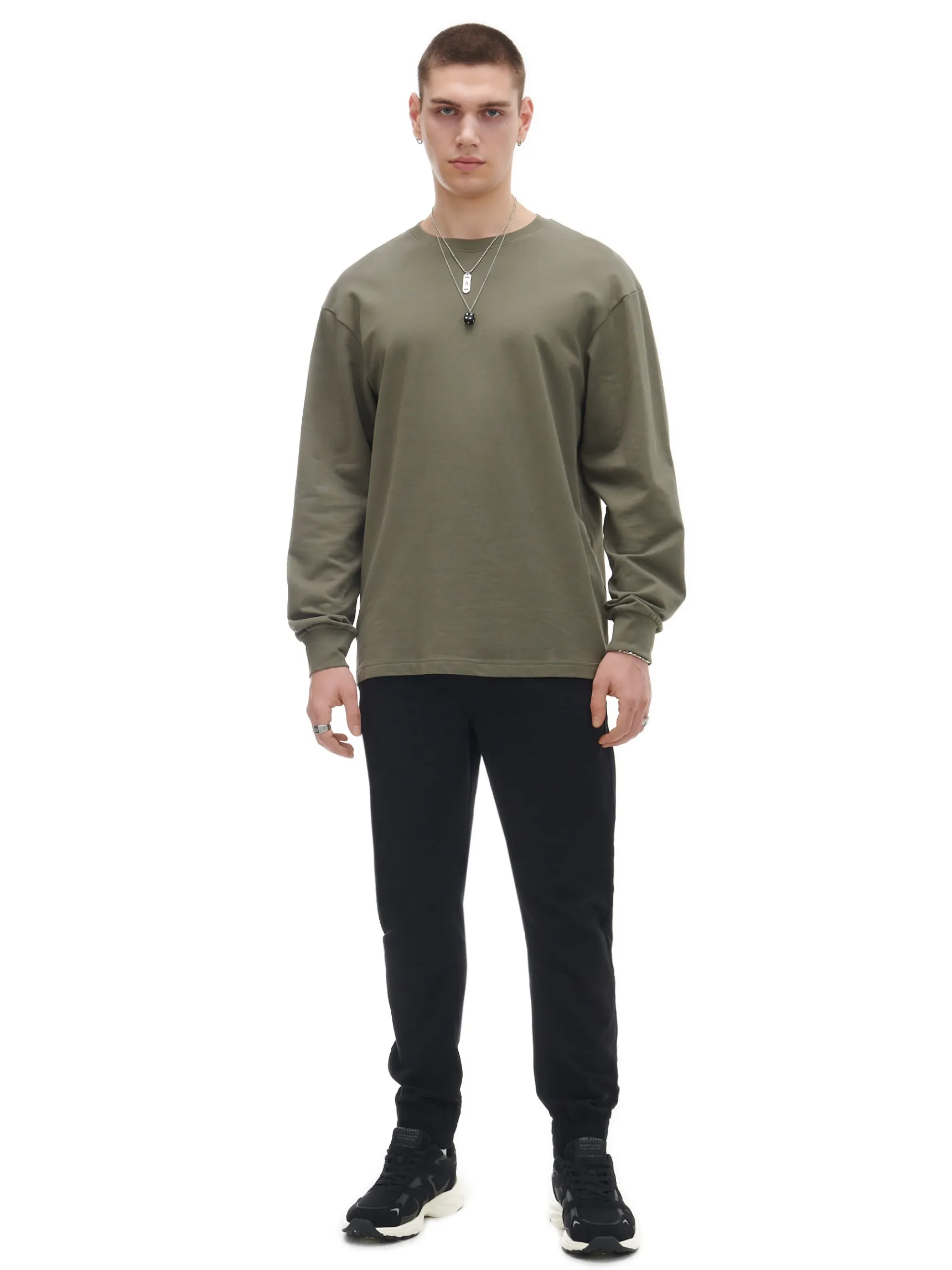 Clearance Cropp Czarne jeansowe joggery chino czarny