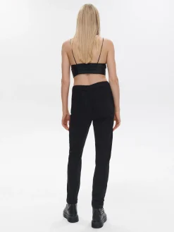 Clearance Cropp Czarne jeansowe joggery slim czarny