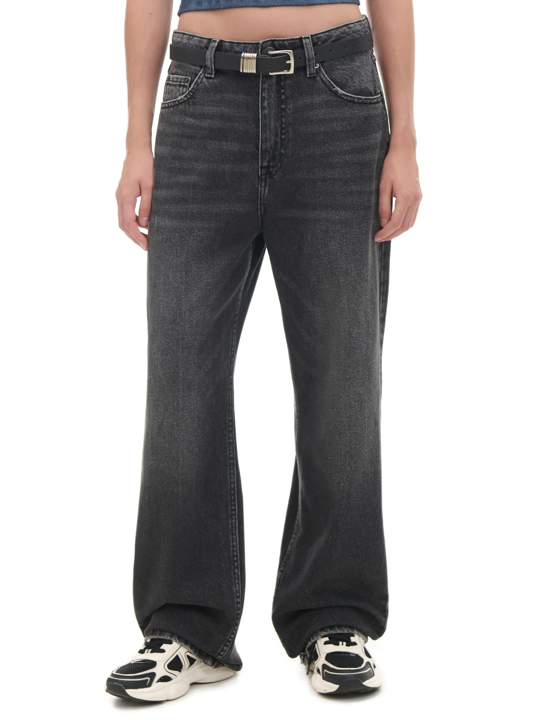 Online Cropp Czarne jeansy baggy czarny