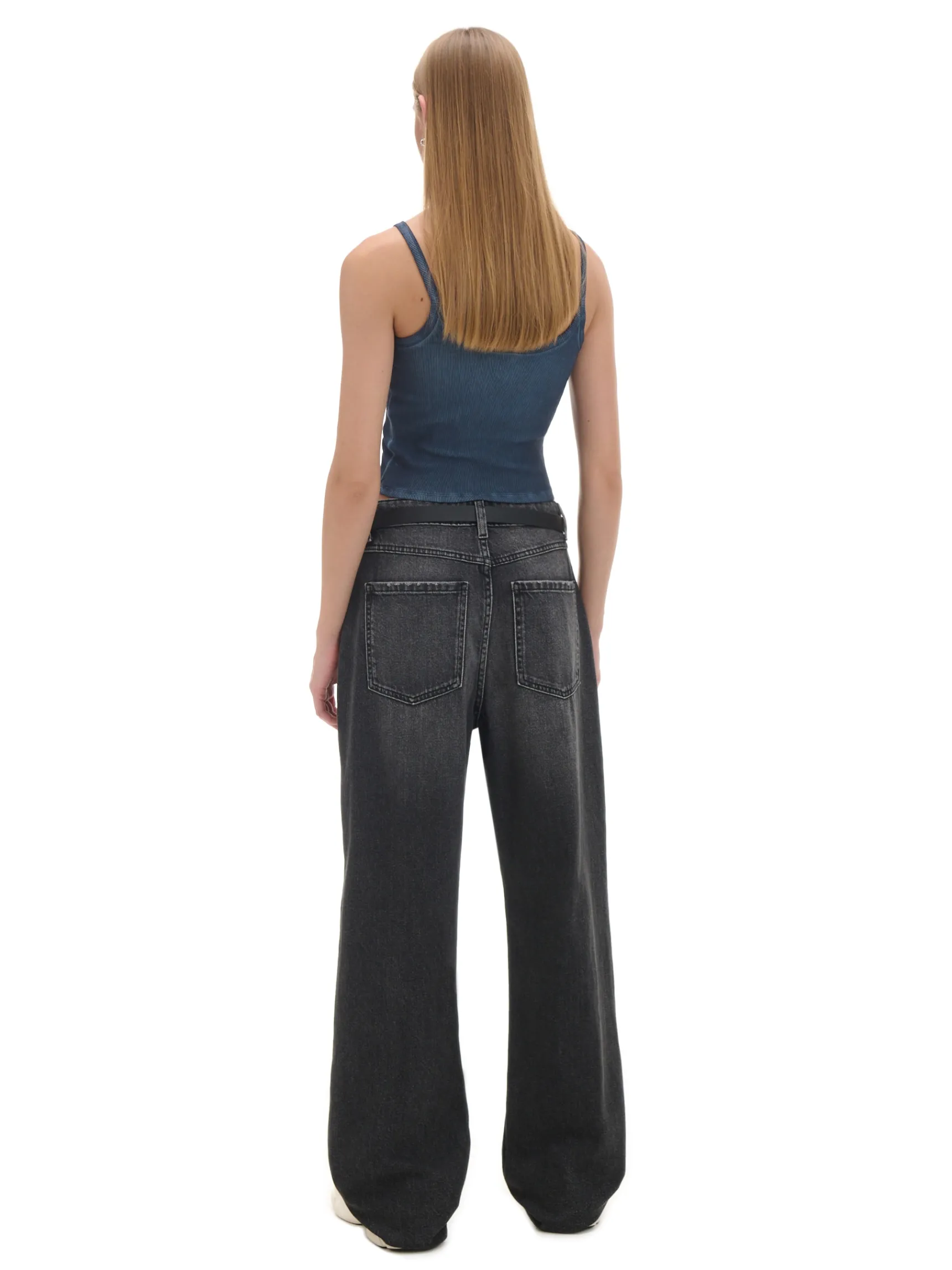 Online Cropp Czarne jeansy baggy czarny