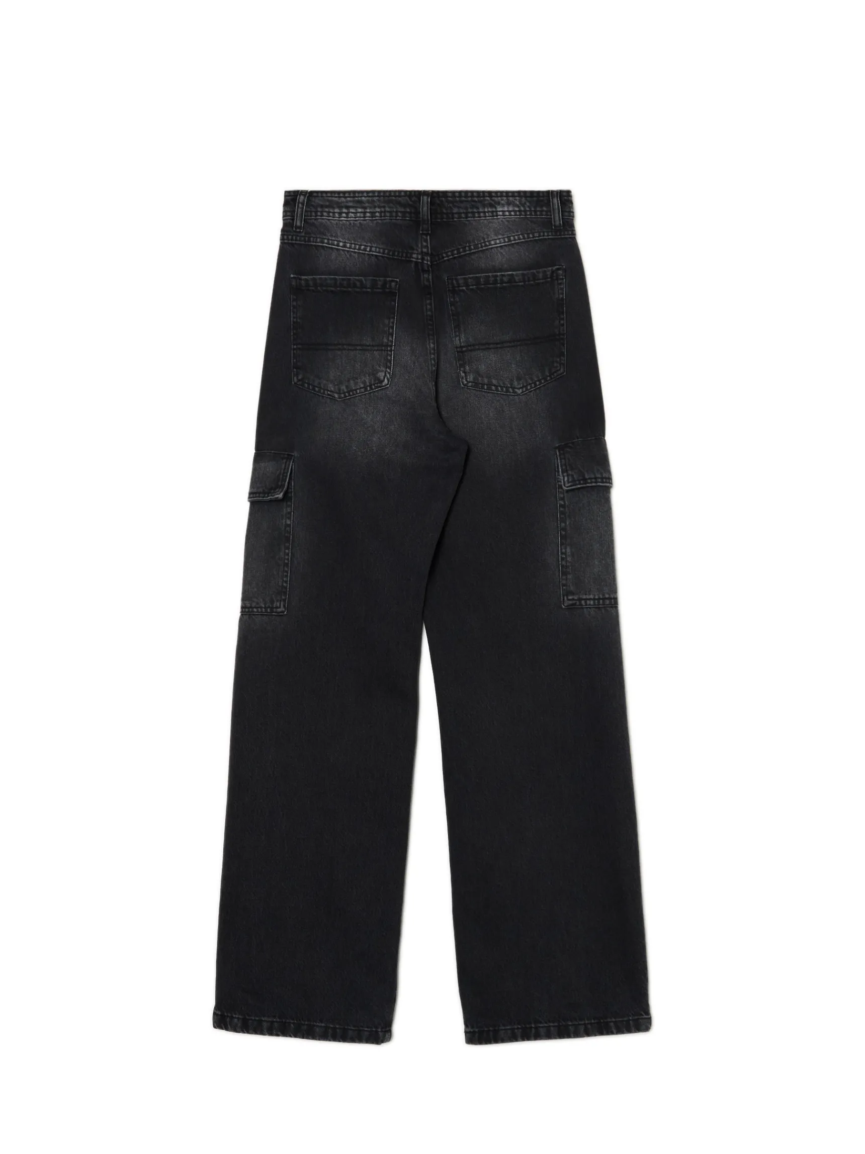 Clearance Cropp Czarne jeansy baggy czarny
