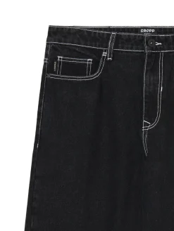 Outlet Cropp Czarne jeansy baggy czarny