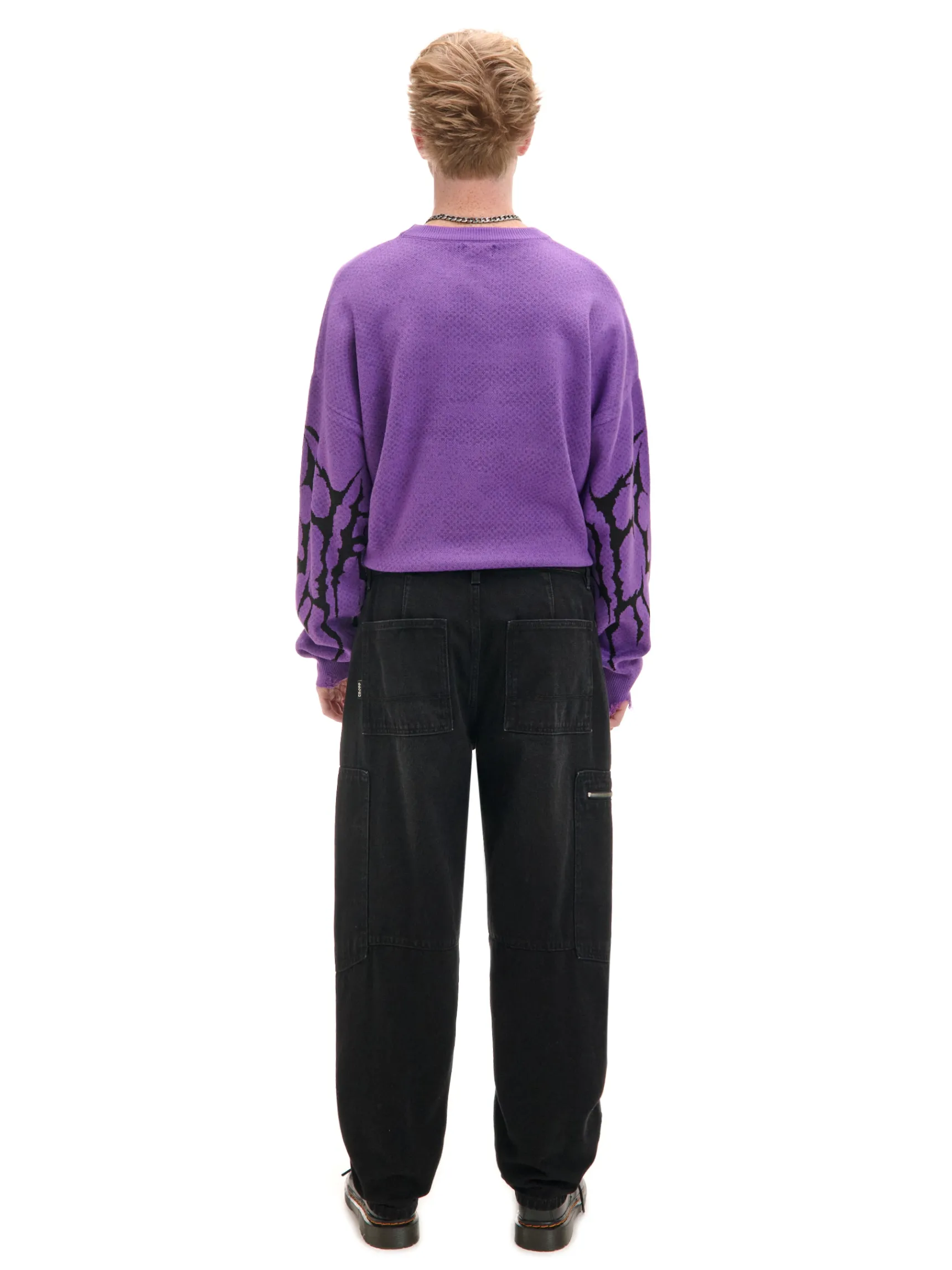 Discount Cropp Czarne jeansy baggy balloon czarny