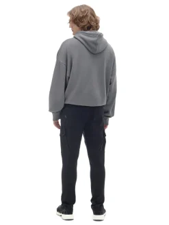 Hot Cropp Czarne jeansy carrot czarny