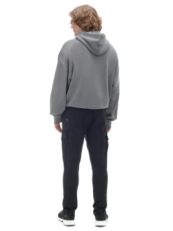 Hot Cropp Czarne jeansy carrot czarny