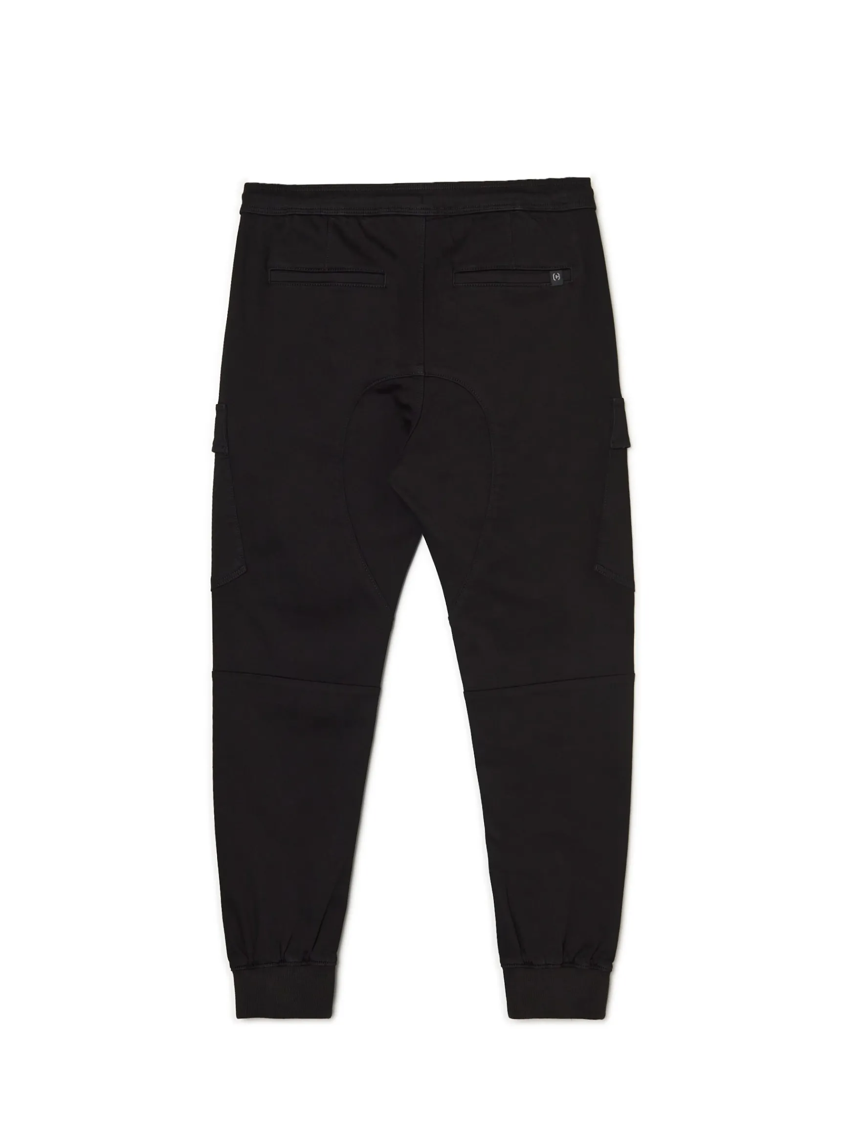 Clearance Cropp Czarne jeansy jogger z kieszeniami cargo czarny