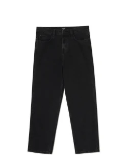 Outlet Cropp Czarne jeansy loose czarny