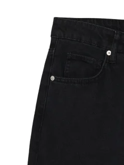 Fashion Cropp Czarne jeansy mom z wysokim stanem czarny