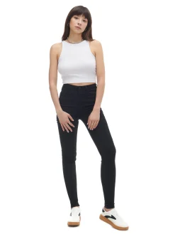 Outlet Cropp Czarne jeansy push up TALL czarny