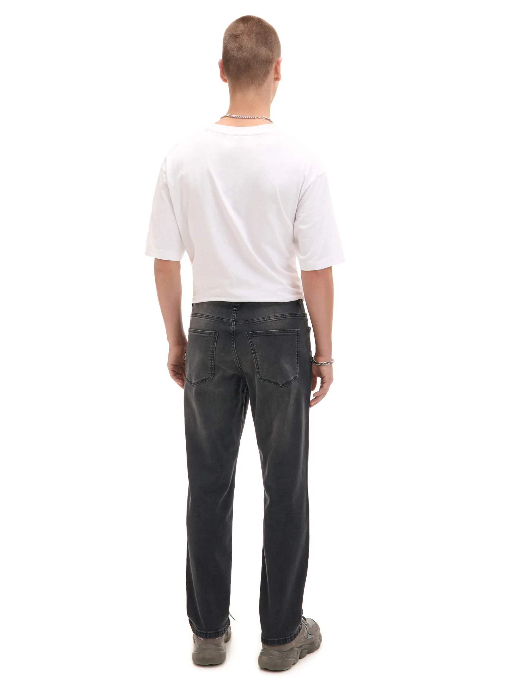 Clearance Cropp Czarne jeansy regular szary