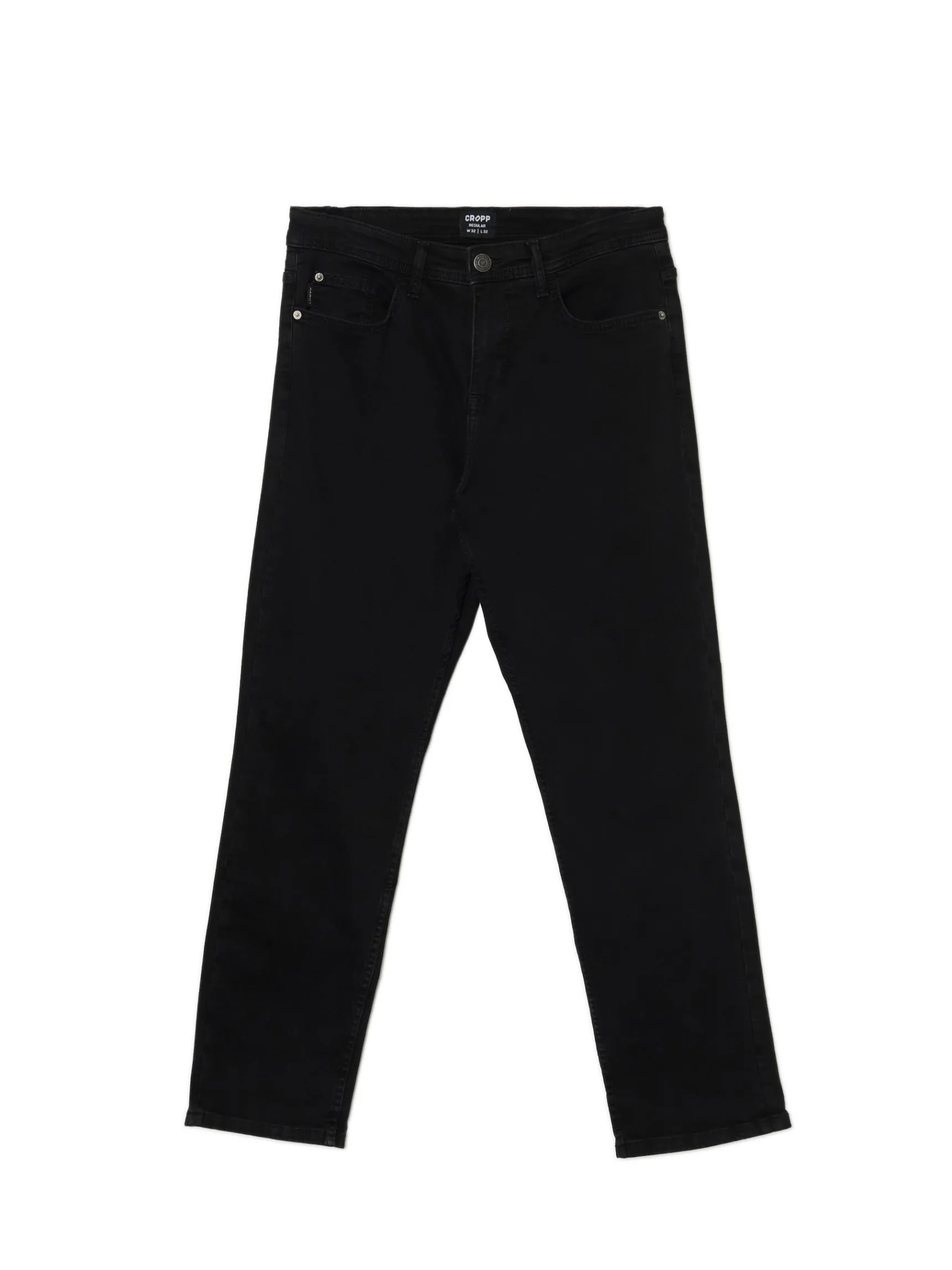 Fashion Cropp Czarne jeansy regular czarny