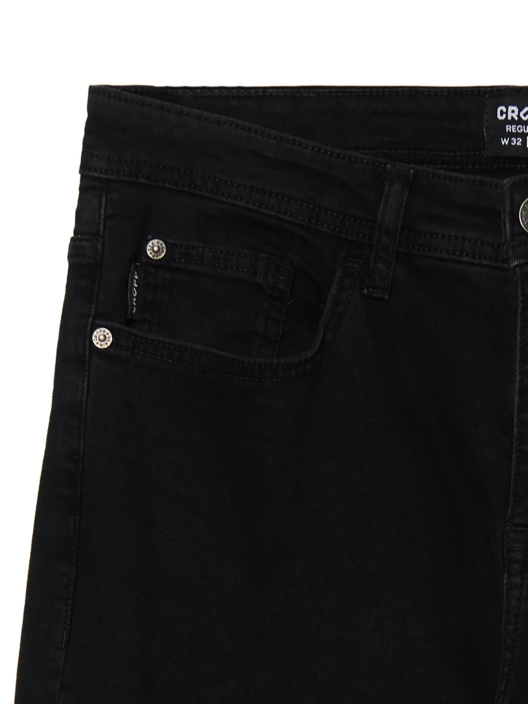 Fashion Cropp Czarne jeansy regular czarny