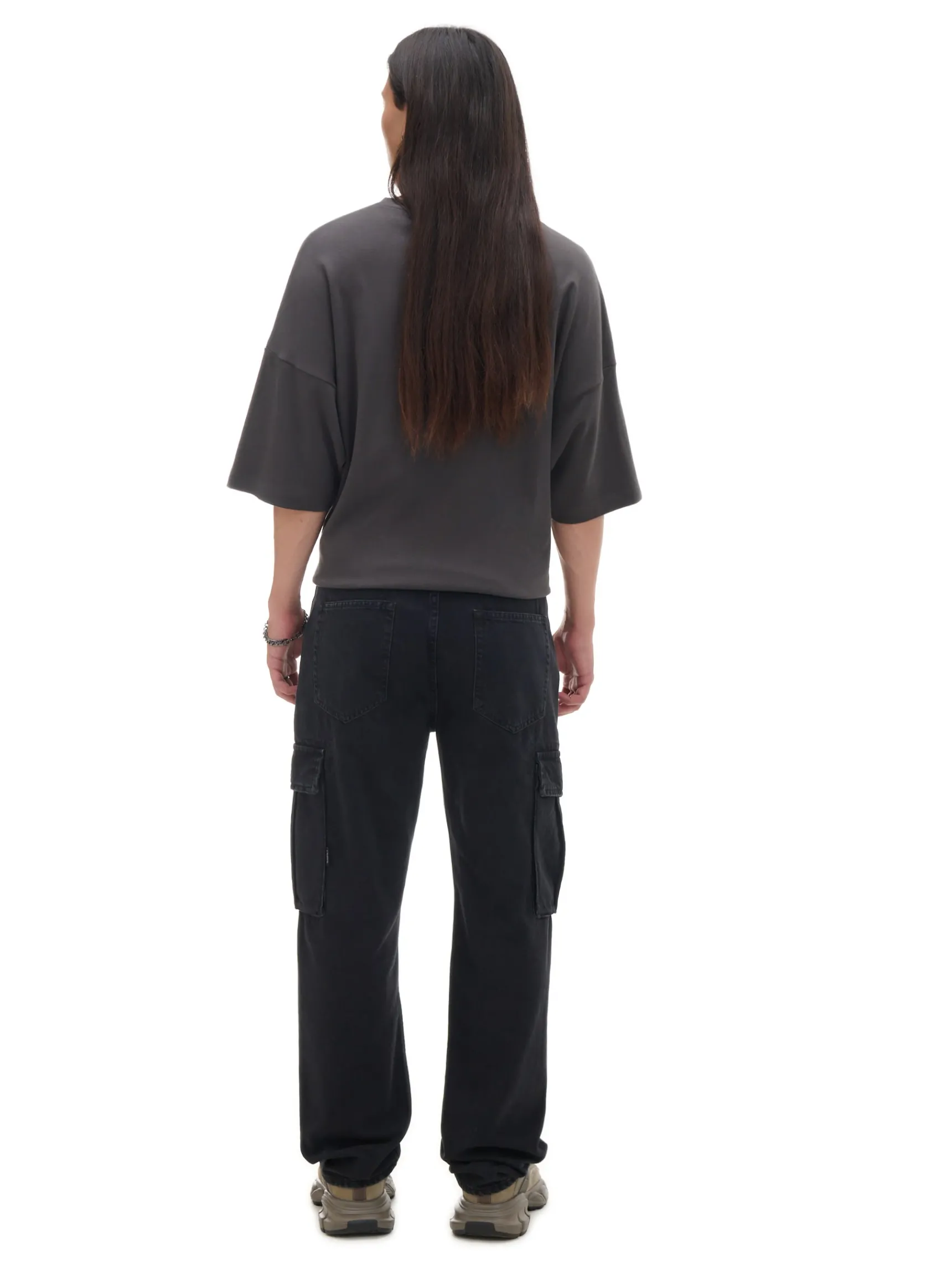 Best Cropp Czarne jeansy relaxed czarny