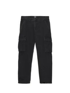 Best Cropp Czarne jeansy relaxed czarny