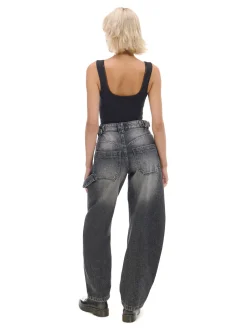Online Cropp Czarne jeansy skater czarny