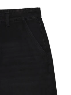 Outlet Cropp Czarne jeansy skater z efektem sprania czarny