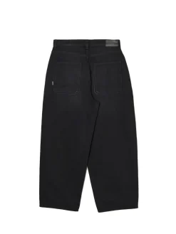 Outlet Cropp Czarne jeansy skater z efektem sprania czarny